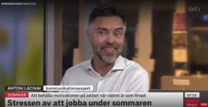 Antoni Lacinai i SVT morgonstudion